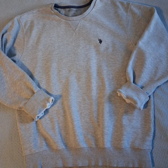 U.S. Polo Assn. Light Heather Gray Crew Neck Sweatshirt - Picture 9 of 9